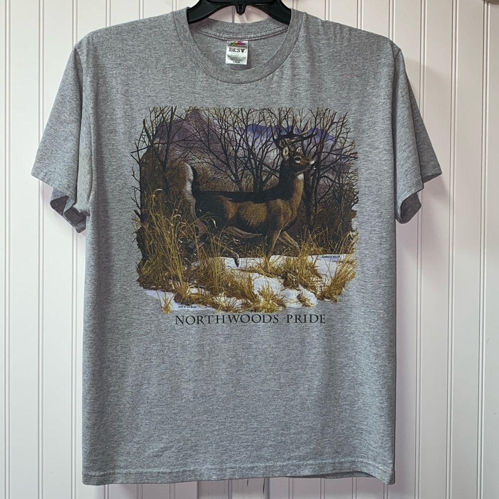 90s Whitetail Deer Hunting Shirt L Vintage - Picture 2 of 6